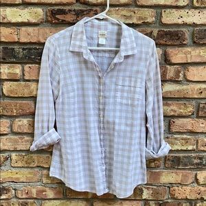 Jcrew gray checkered button down